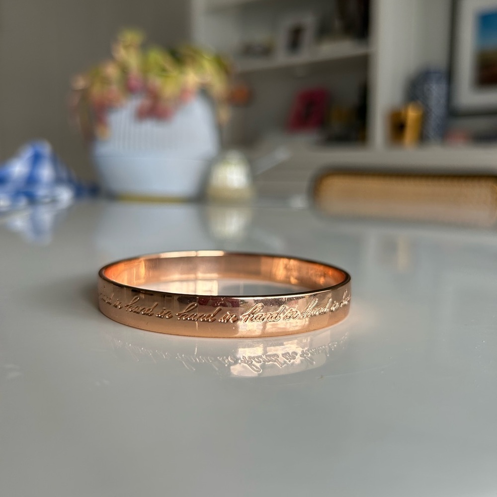 Rose Gold “Hand in Hand” Kate Spade Bangle Bracelet
